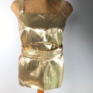 PRICE DROP Vintage Gold Top w/belt